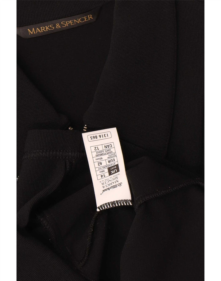 Marks & Spencer ženska jakna s punim patentnim zatvaračem UK 14 Srednji crni najlon