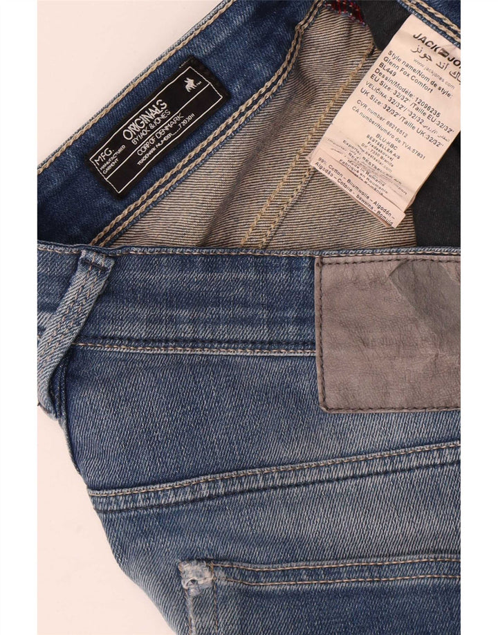 Jack & Jones Muške uske traperice W32 L32 Plavi pamuk