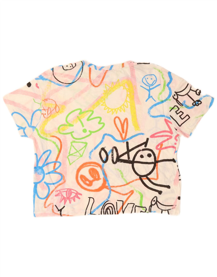 ZARA ženska majica kratkih rukava prekomjerne veličine s grafičkim motivima UK 10 Small Multicolored