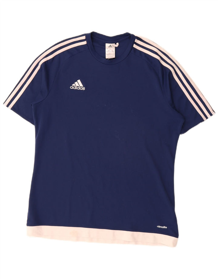 Adidas muška majica Climalite, veliki poliester tamnoplave boje