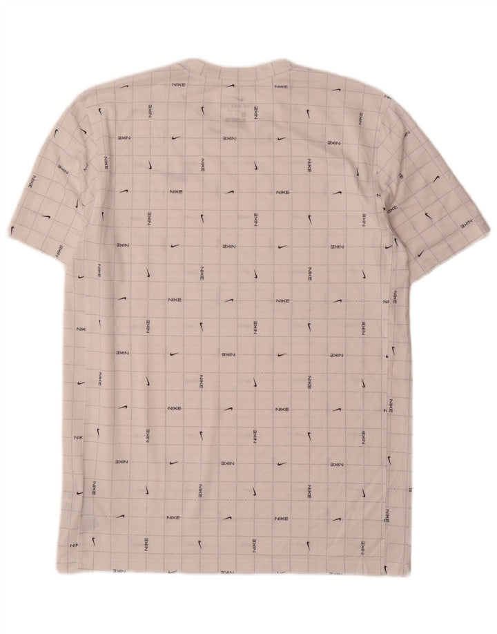 Nike Dri Fit Graphic T-Shirt Top srednji bijeli karirani poliester