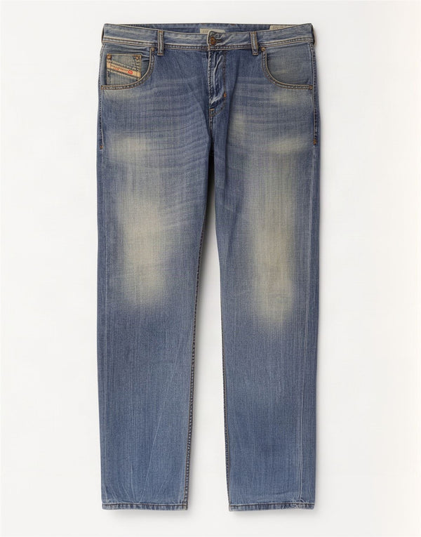 Diesel Mens Krayver Regular Carrot Slim Jeans W33 L34 Plavi pamuk