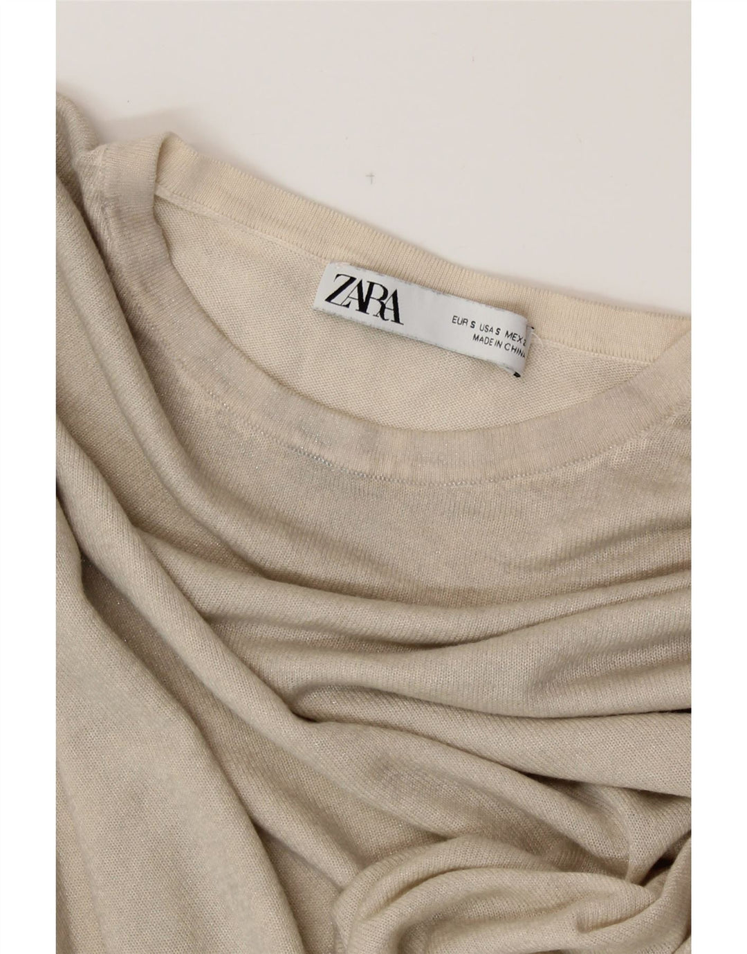 ZARA ženska majica kratkih rukava UK 10 Small Off White