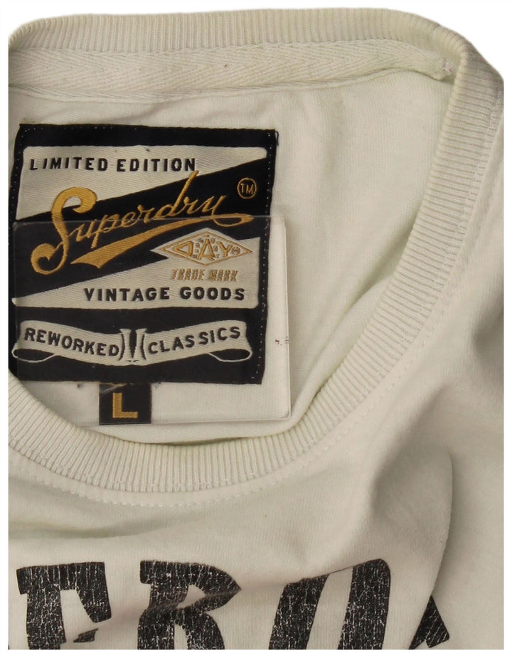 Superdry muška velika bijela majica s grafičkim motivima