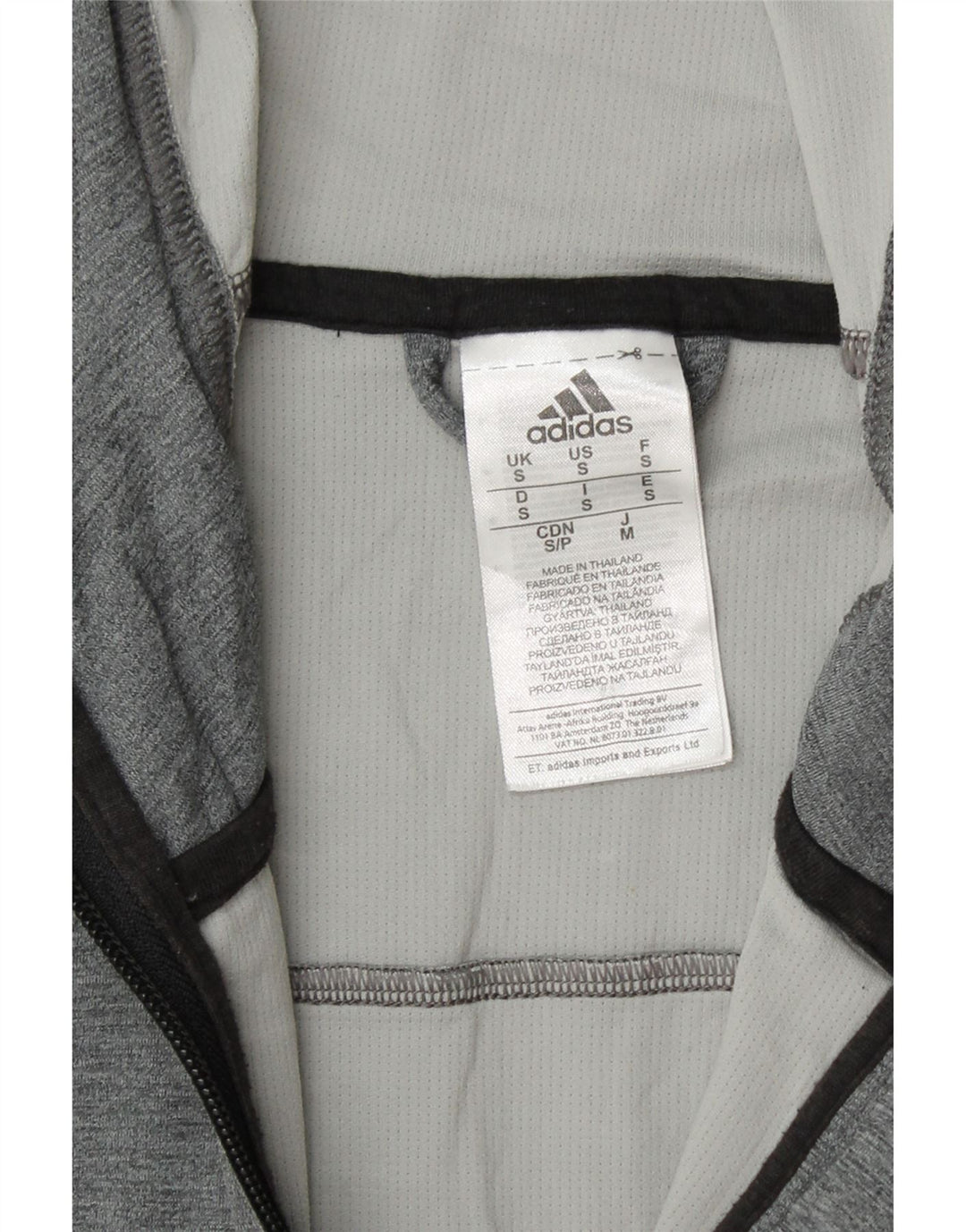 ADIDAS muški Climacool pulover s kapuljačom s patentnim zatvaračem, mali sivi pulover