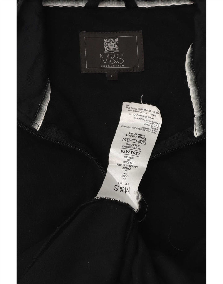Marks & Spencer muška jakna od flisa UK 40 veliki crni poliester