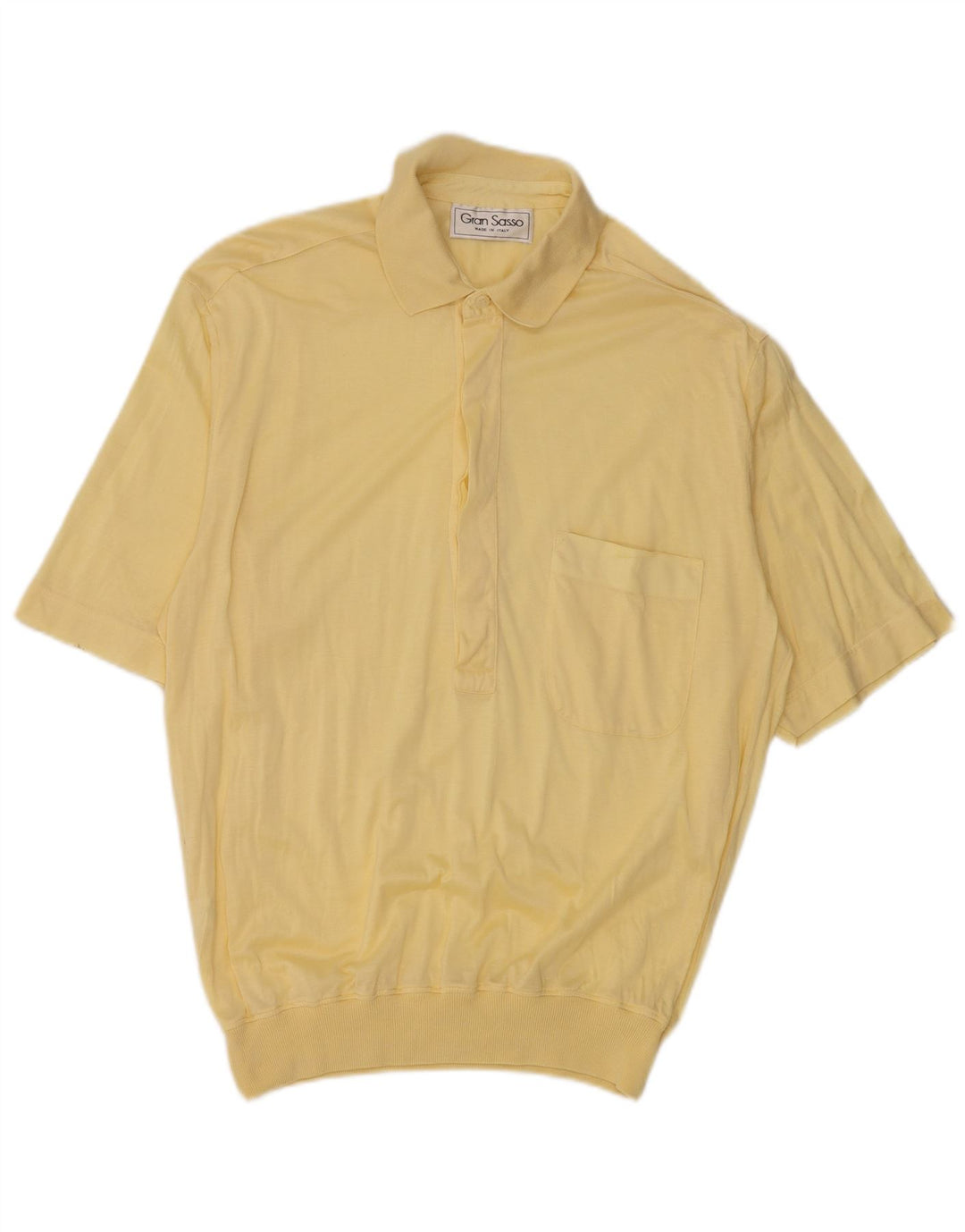 Vintage muška polo majica Mala žuta pamučna