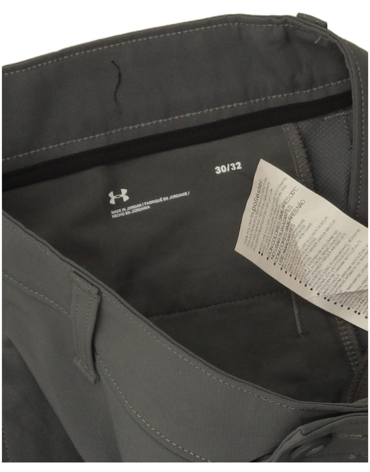 Under Armour muške uske chino hlače W30 L32 sivi poliester