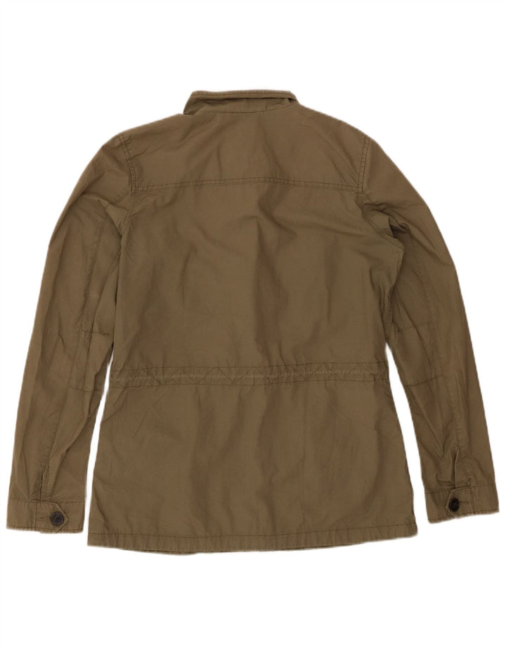 FAT FACE Womens Utility Jacket UK 10 Small Khaki Cotton