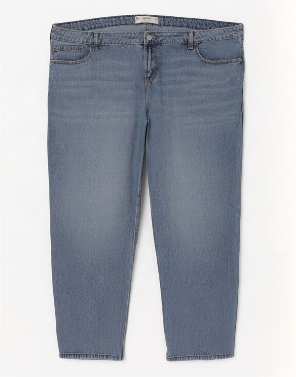 Hollister ženske široke traperice niskog struka US 20 3XL W35 L31 plavi pamuk