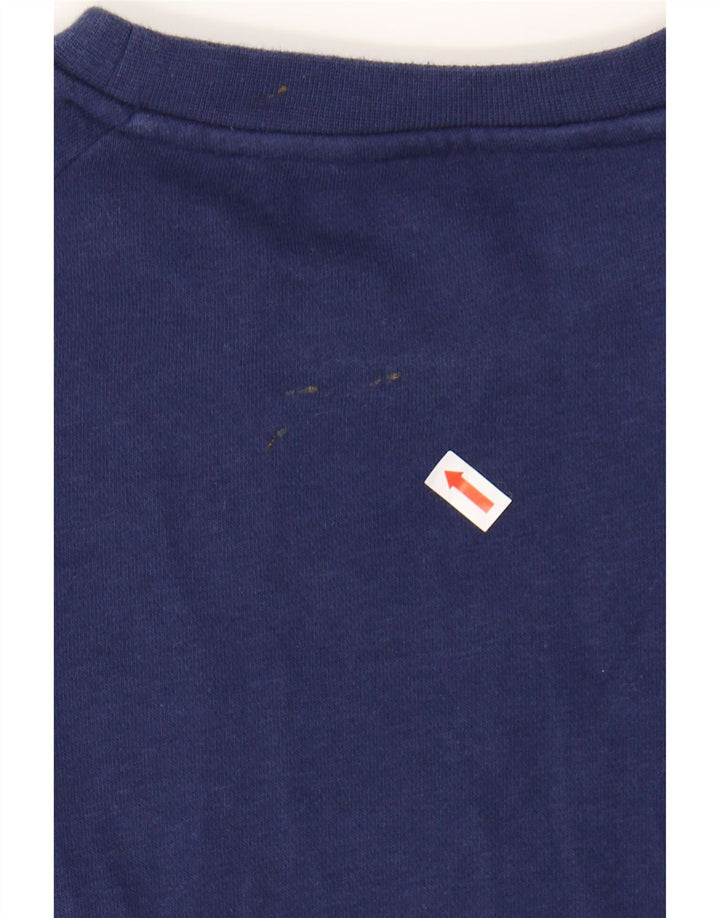 ADIDAS Boys Sweatshirt Jumper 9-10 Years Navy Blue Cotton Vintage Adidas and Second-Hand Adidas from Messina Hembry 