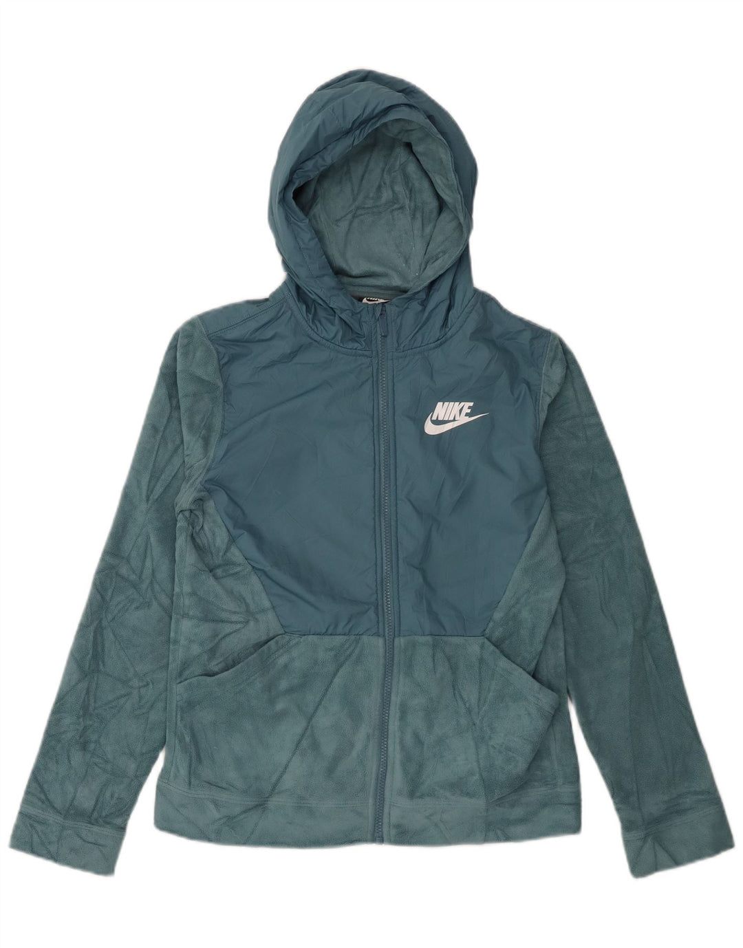 NIKE ženska jakna od flisa s kapuljačom UK 18 XL plavi poliester