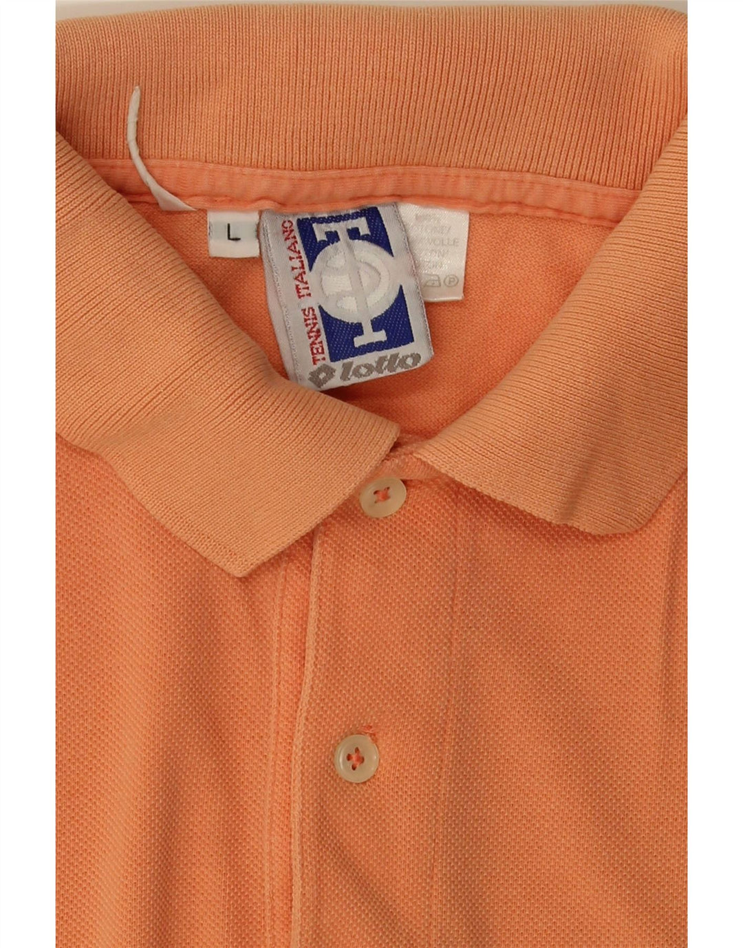 LOTTO Mens Polo Shirt Large Orange Cotton Vintage Lotto and Second-Hand Lotto from Messina Hembry 