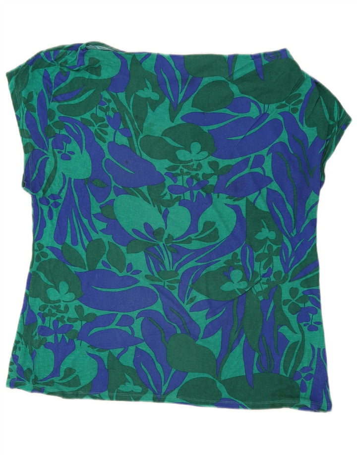 Max Mara gornji dio ženske vikend bluze UK 12 srednje plave cvjetne boje