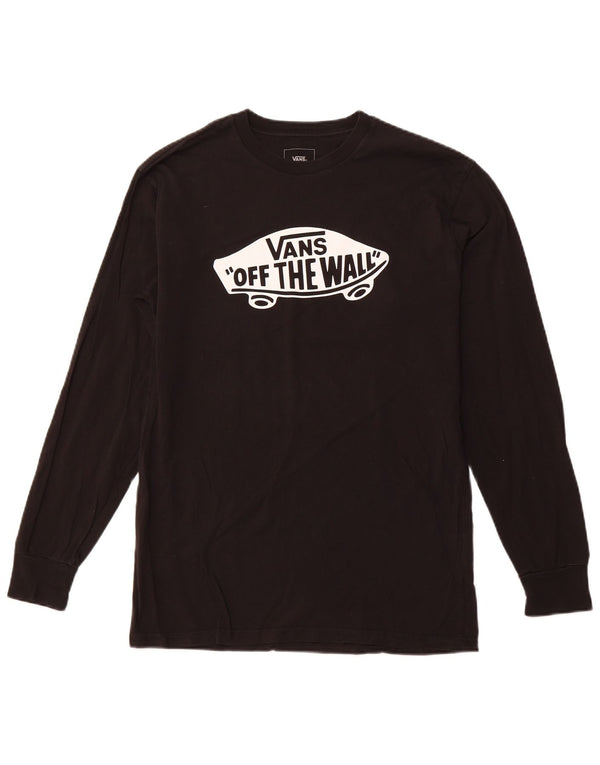 VANS Mens Classic Fit Graphic Top Long Sleeve Medium Black Cotton