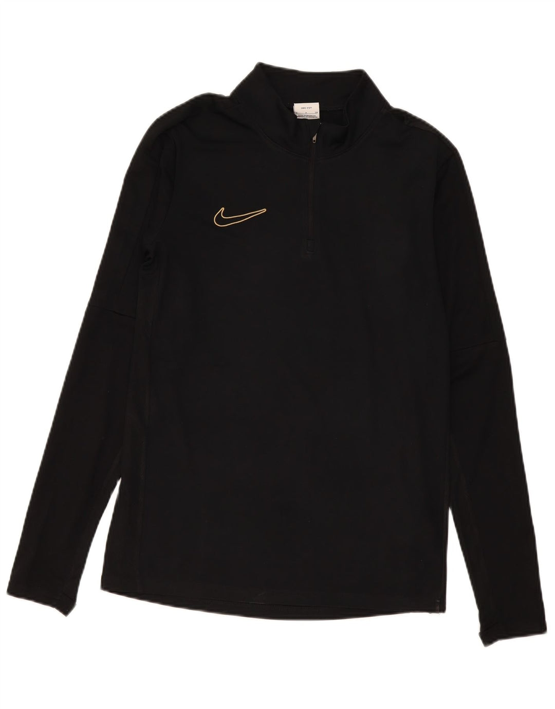 Nike Dri Fit majica s izrezom s patentnim zatvaračem Gornji dio trenirke mali crni poliester
