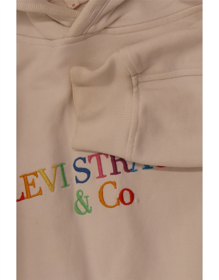 LEVI'S ženska majica s kapuljačom s kapuljačom velike veličine UK 14 srednje žuto bijela