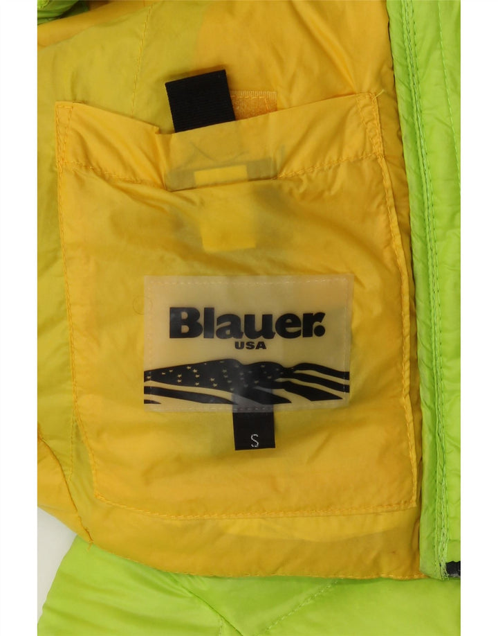 Blauer ženska kratka podstavljena jakna UK 10, mali zeleni poliamid