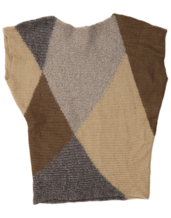 BENETTON ženski džemper s lađastim izrezom UK 14 srednje raznobojan