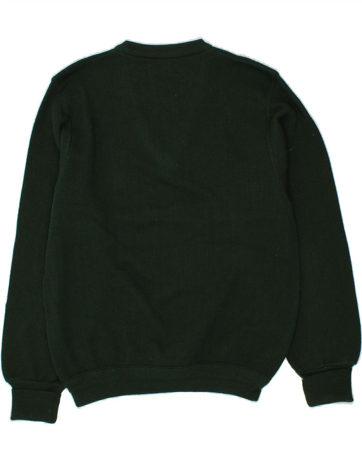 IZOD Mens V-Neck Jumper Sweater Medium Green Acrylic Vintage Izod and Second-Hand Izod from Messina Hembry 