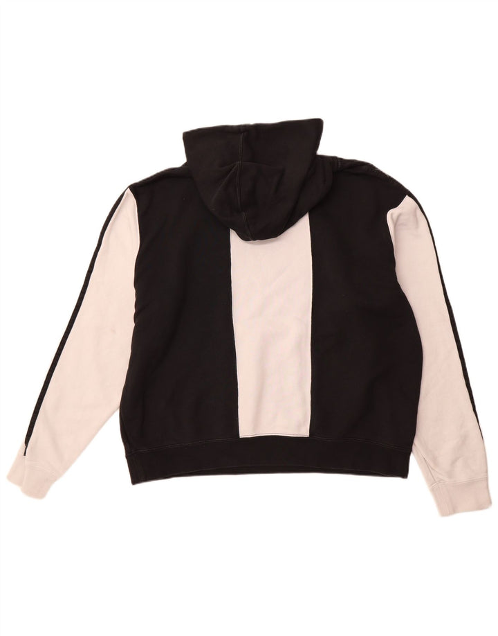 ADIDAS muška majica s kapuljačom s grafičkim motivima, veliki crni pamuk u blokovima boja