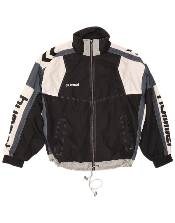 Hummel muška trenirka s grafičkim motivima, gornja jakna XL, crni poliester u boji