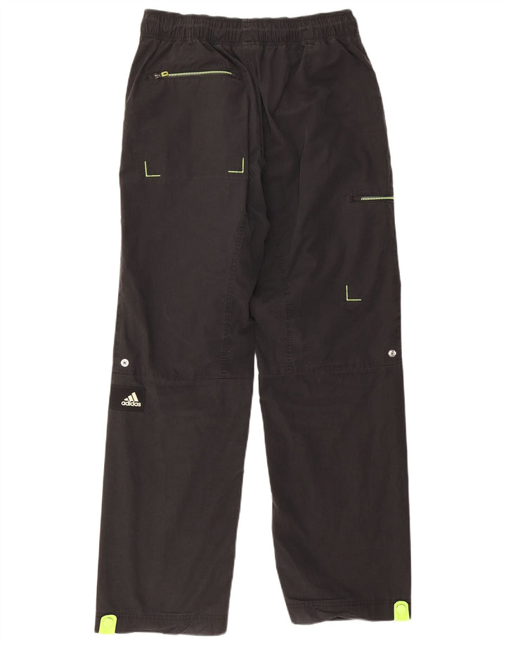Adidas muške ravne kargo hlače male W28 L32 crni poliester