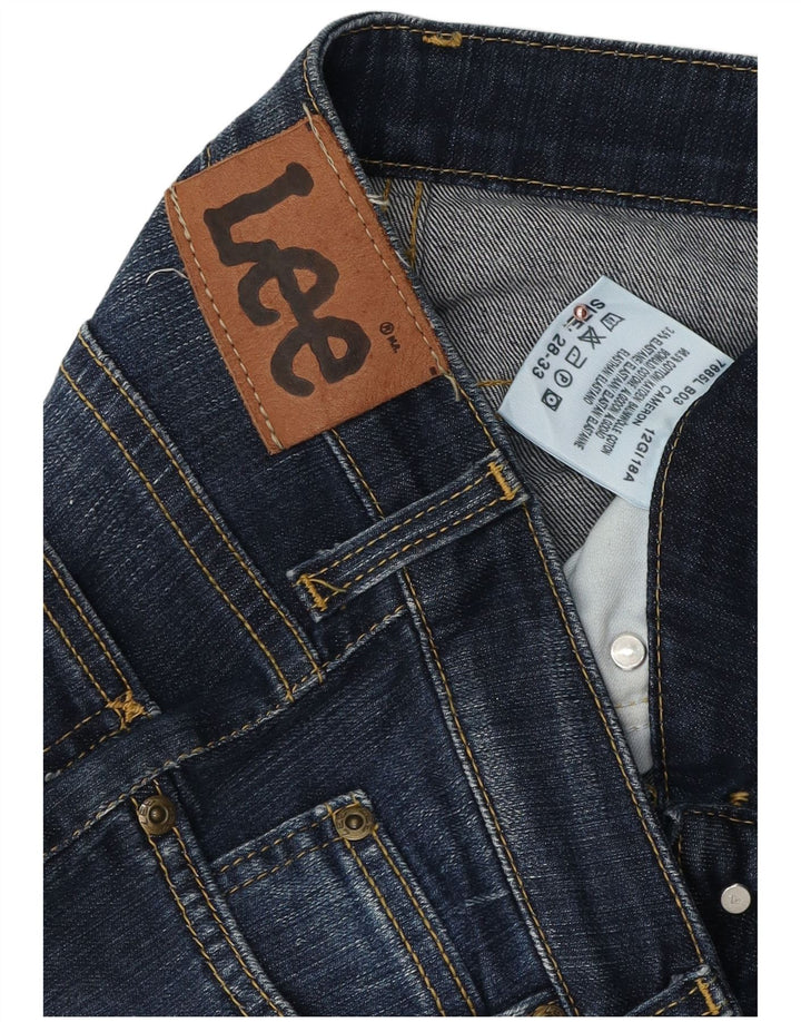 Lee ženske traperice Cameron Bootcut W28 L33 tamnoplavi pamuk