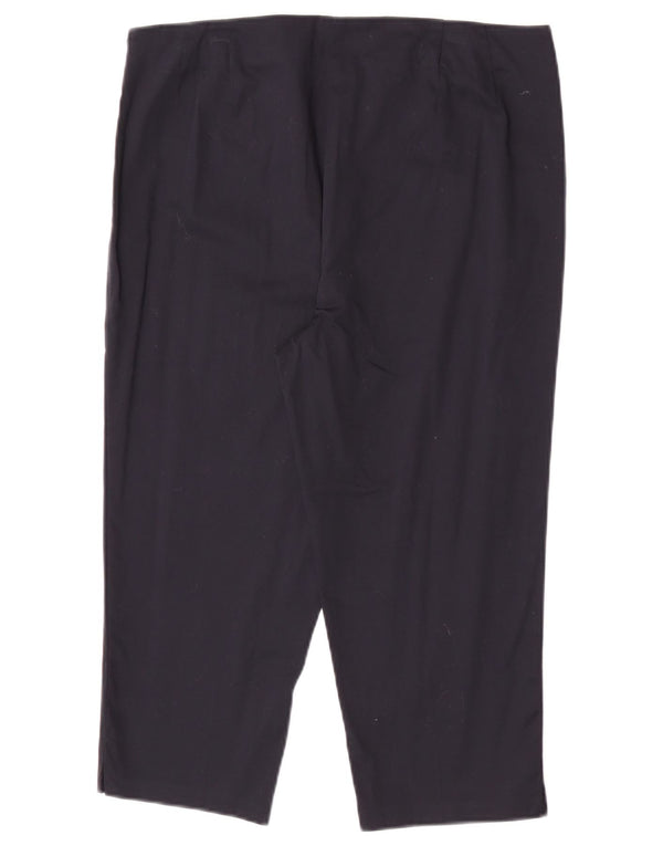 Marks & Spencer ženske Capri hlače UK 14 Large W32 L20 tamnoplavi pamuk