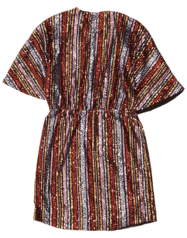 TRUSSARDI JEANS Womens Batwing Kaftan Dress IT 38 XS Multicoloured Striped