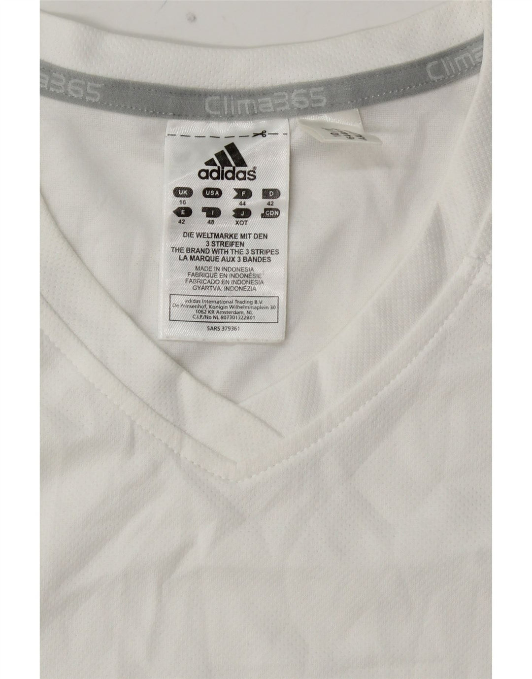 ADIDAS ženska majica kratkih rukava Clima 365 UK 16 Large White Colourblock