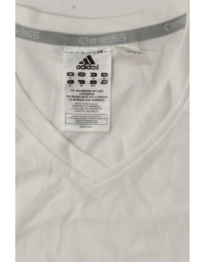 ADIDAS ženska majica kratkih rukava Clima 365 UK 16 Large White Colourblock