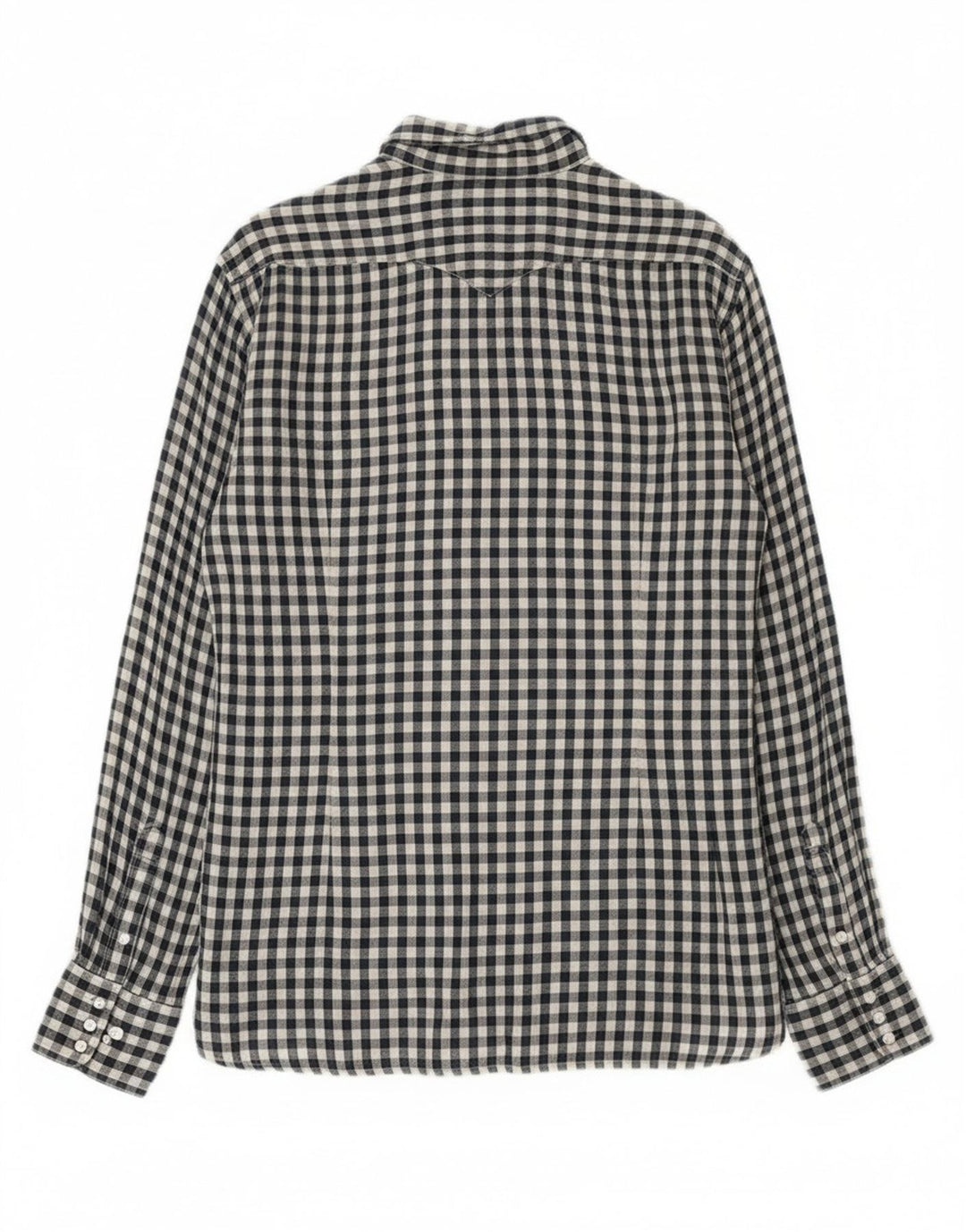 Stefanel muška vester košulja velika mornarsko plava gingham pamuk