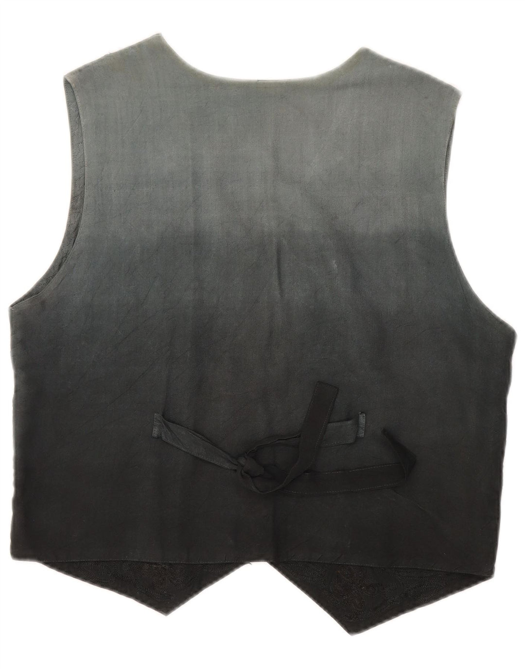 VINTAGE ženski prsluk UK 16 Veliki crni cvjetni