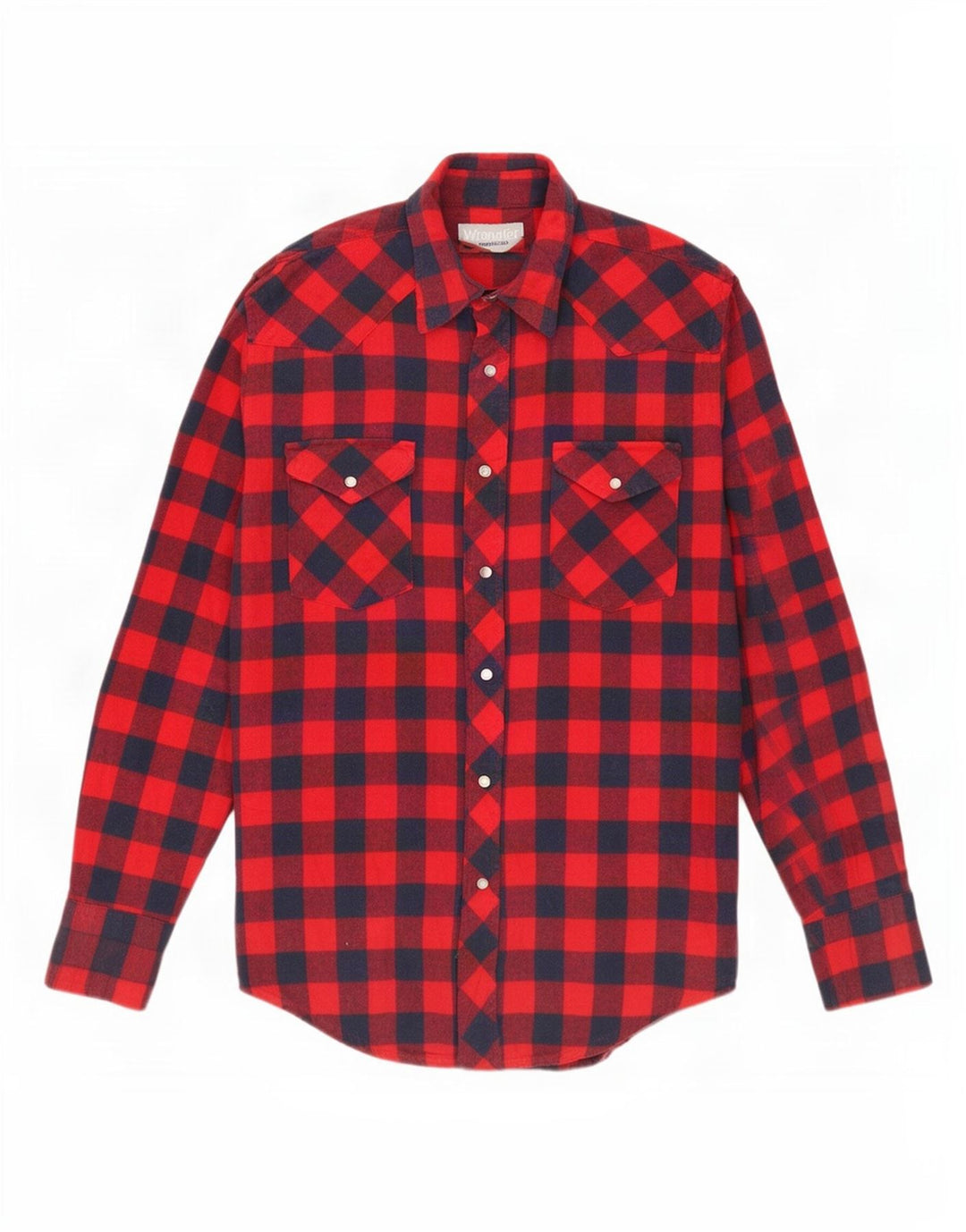 Wrangler muška flanelska košulja srednje crvene boje od gingham pamuka