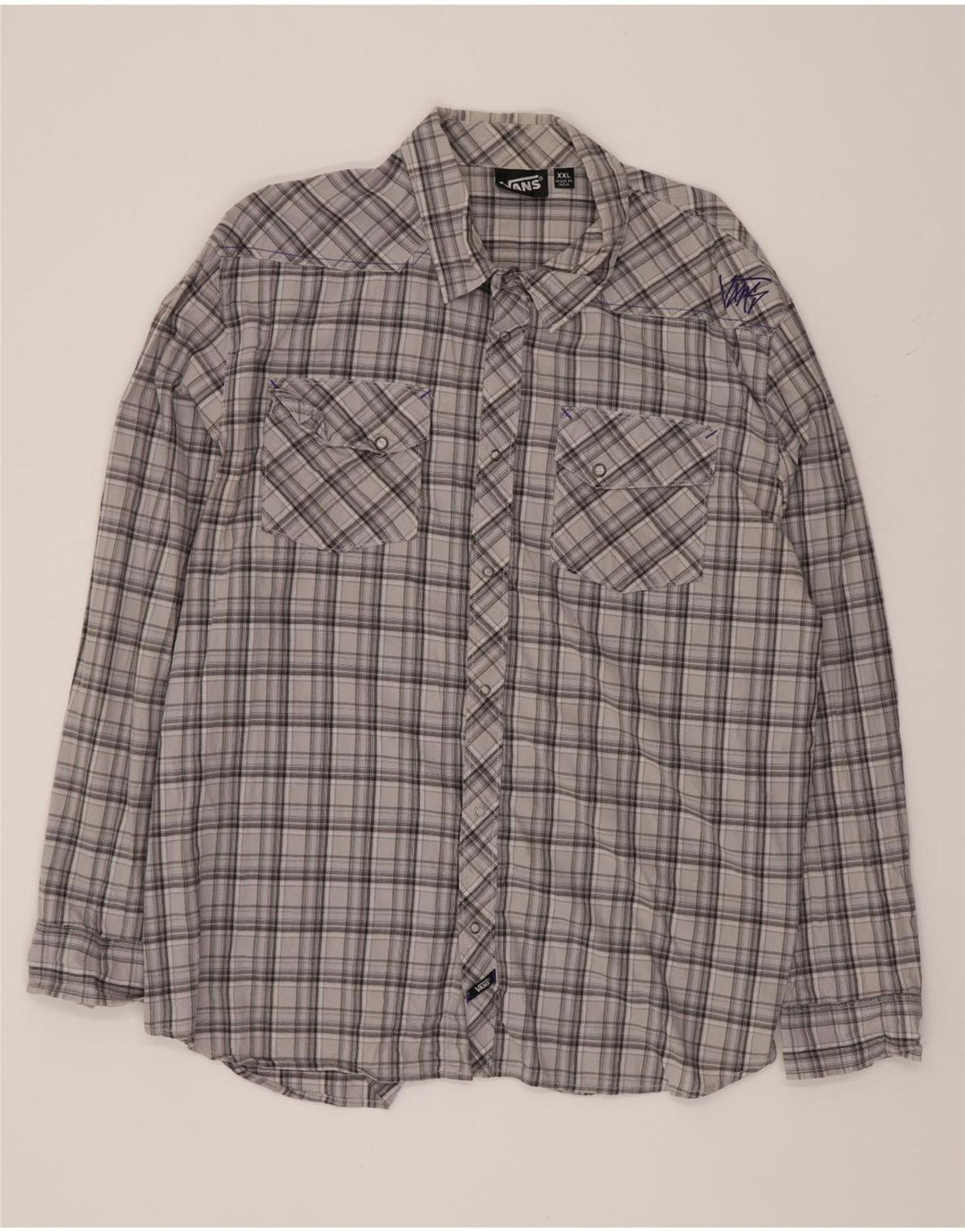 Vans muška košulja 2XL sivi karirani pamuk