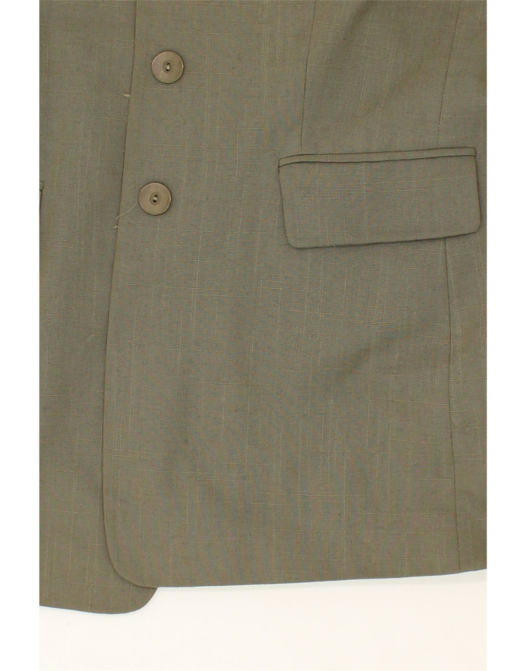 CLASSICS Womens Longline 3 Button Blazer Jacket UK 14 Medium Khaki Vintage Classics and Second-Hand Classics from Messina Hembry 