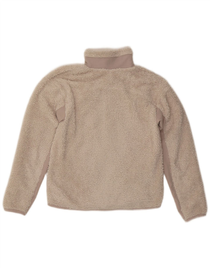 NIKE ženska prevelika jakna od flisa UK 6 XS bež poliester u boji