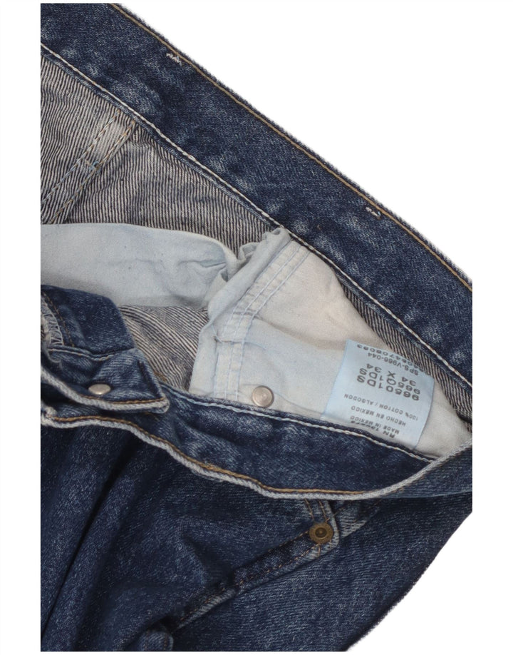 Wrangler muške ravne traperice W34 L29 plavi pamuk