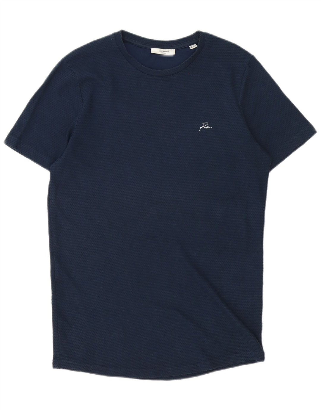 Jack & Jones muška majica kratkih rukava Srednji tamnoplavi pamuk na točkice