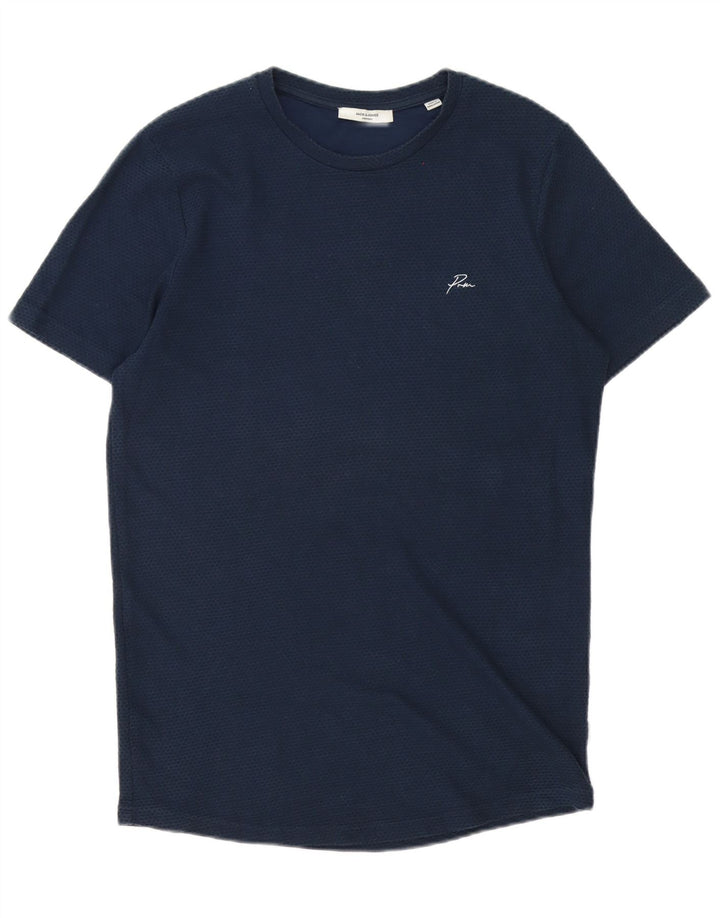 Jack & Jones muška majica kratkih rukava Srednji tamnoplavi pamuk na točkice