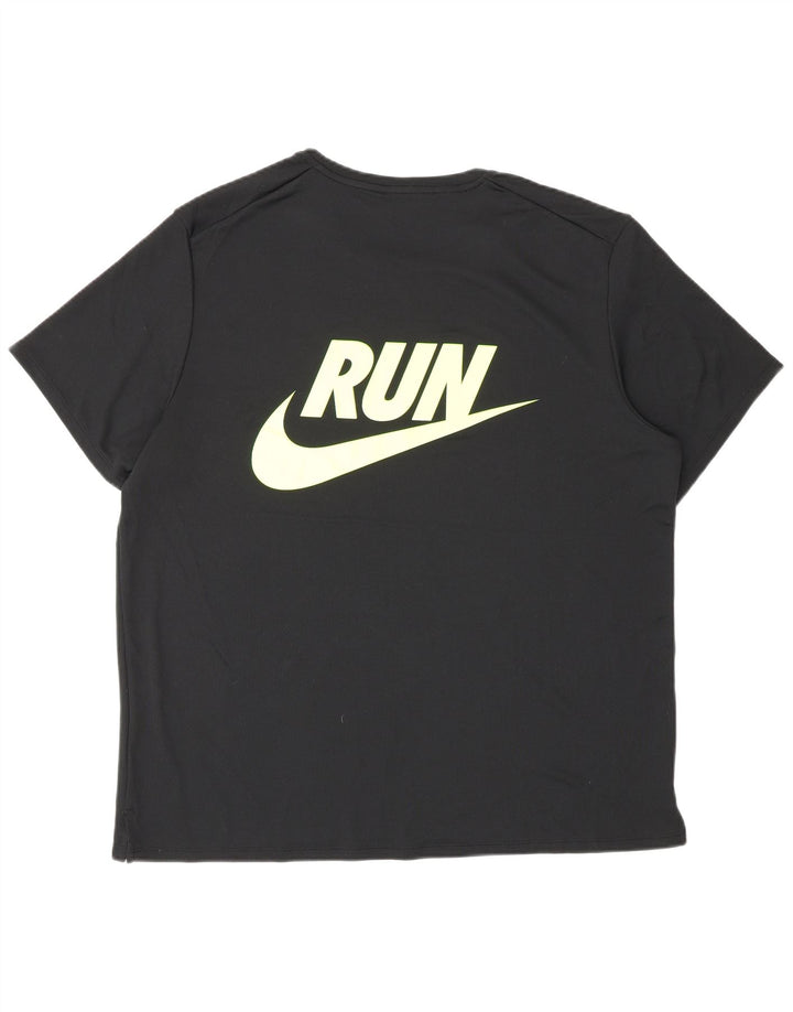 Nike Dri Fit Graphic T-Shirt Top Veliki crni poliester