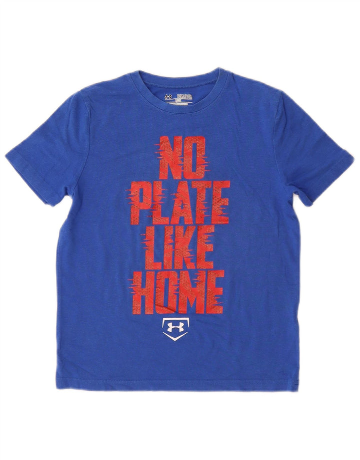 UNDER ARMOUR Majica kratkih rukava Heat Gear za dječake, 7-8 godina, mala plava