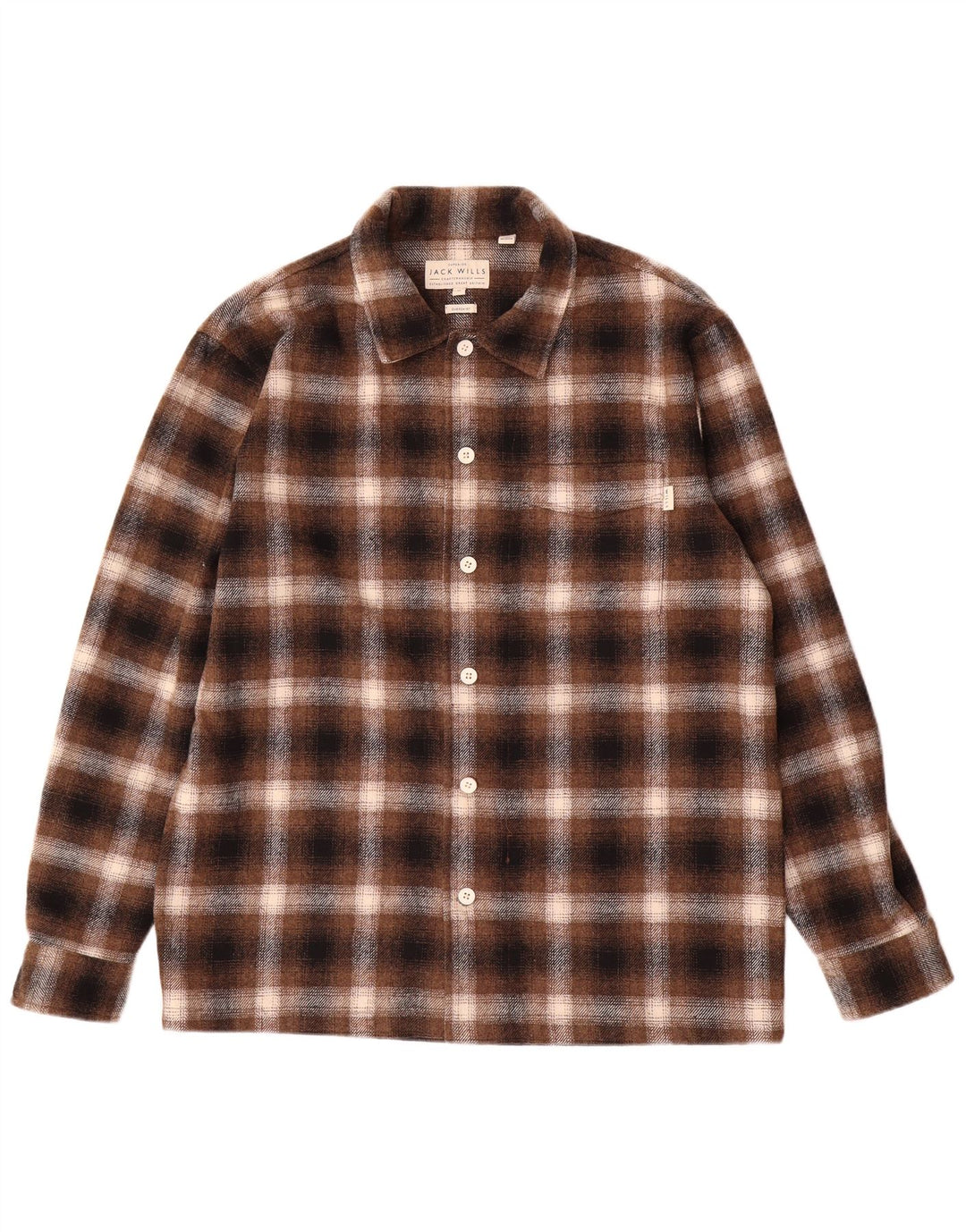Jack Wills Muška majica od flanela Srednje smeđa karirana košulja