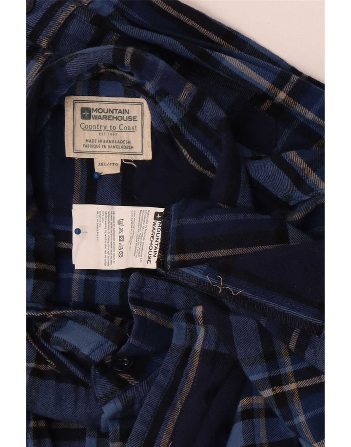 Mountain Warehouse muška flanelska košulja 3XL plavi karirani pamuk