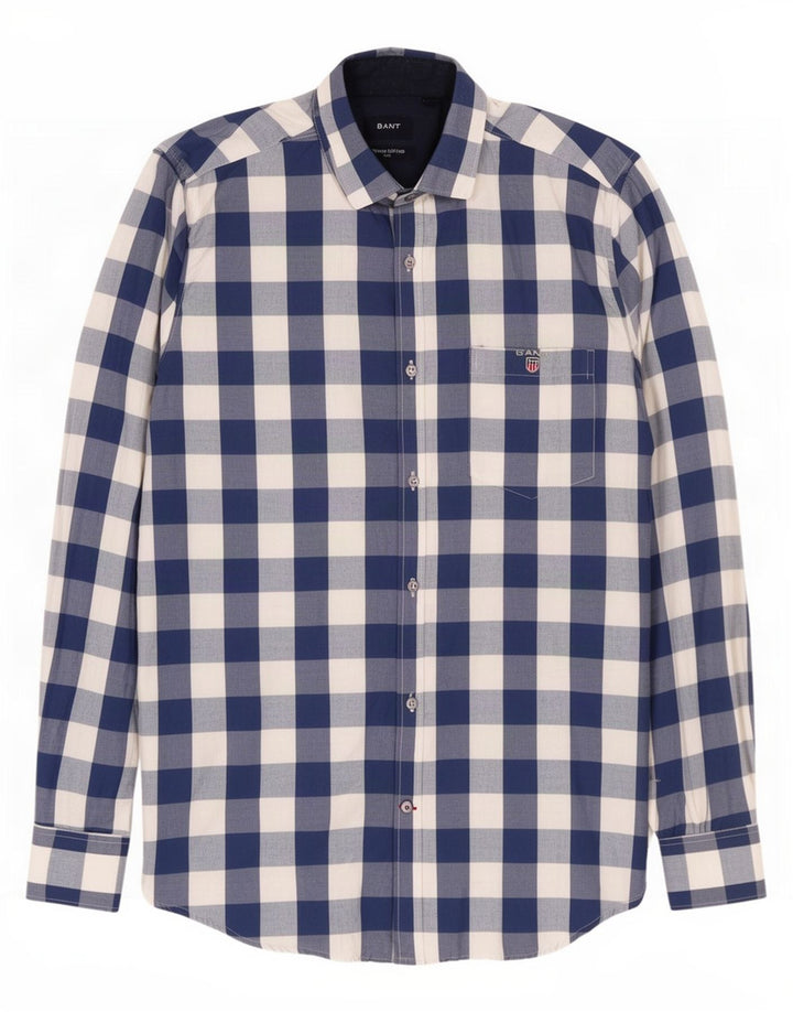 Gant muška tanka košulja Mala plava gingham pamuk