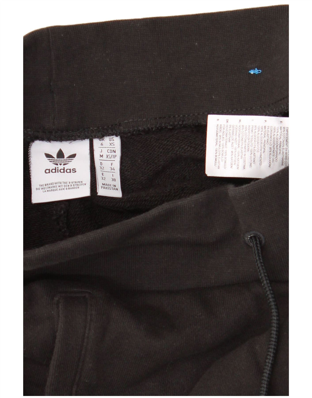 ADIDAS Ženska trenirka Hlače Joggers UK 6 XS crni pamuk