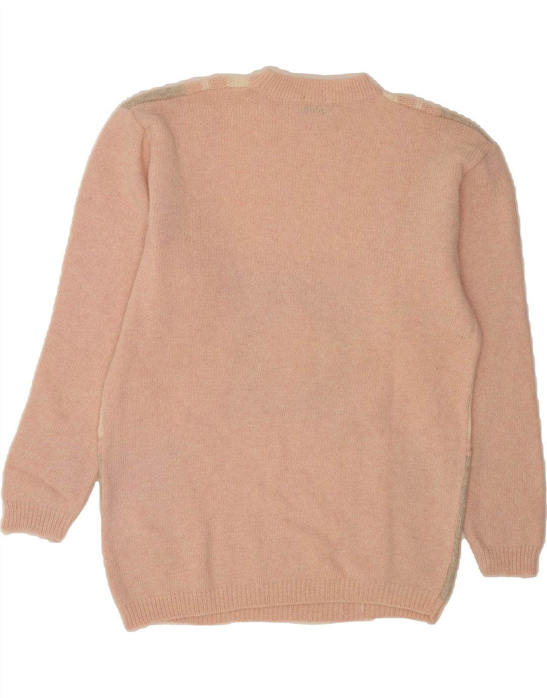SILHOUETTE Womens Turtle Neck Jumper Sweater UK 14 Medium Pink Colourblock Vintage Silhouette and Second-Hand Silhouette from Messina Hembry 