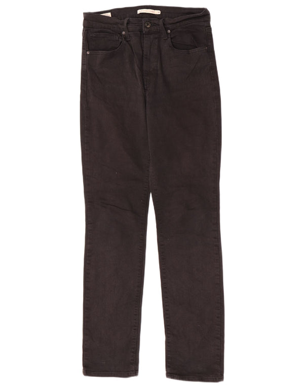 Levi's ženske ravne traperice visokog struka 724 W30 L30 crni pamuk