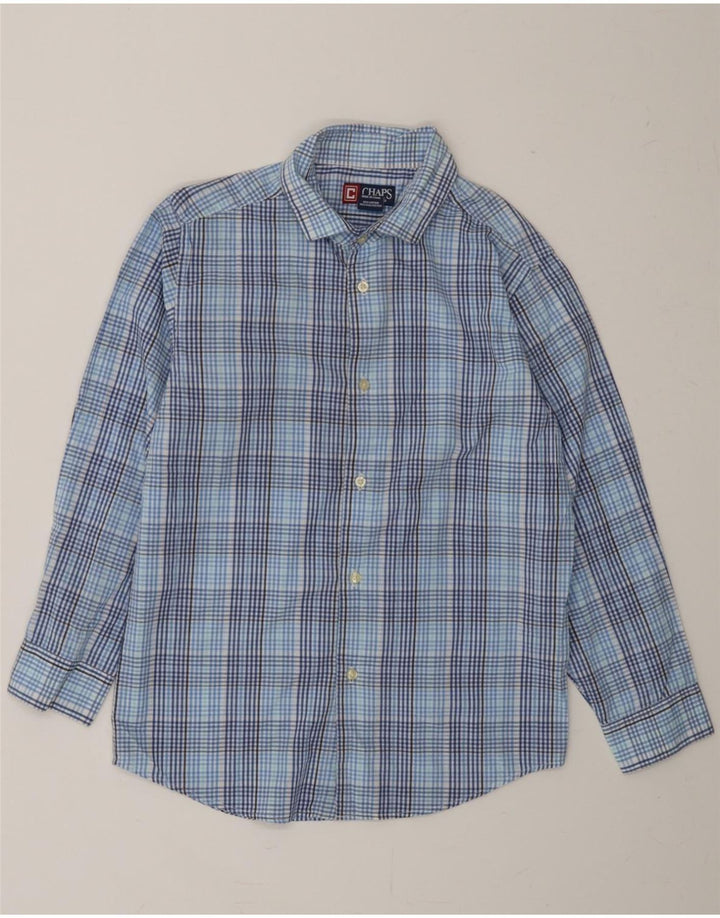 CHAPS Boys Shirt 10-11 Years Medium Blue Check Cotton Vintage Chaps and Second-Hand Chaps from Messina Hembry 